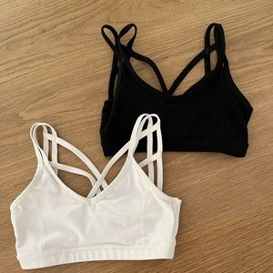 Two Yoga Sports Bras, worn once or twice each.